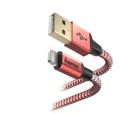 Hama USB-Lightning 1,5M MFI REFLECTED czerwony - 1457234 - zdjęcie 2